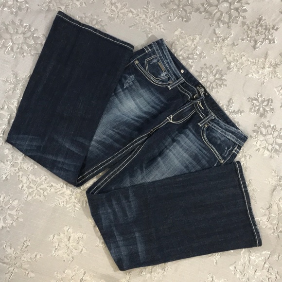 ReRock 5 pocket, distressed, Boot cut, Size 6S - Picture 4 of 9